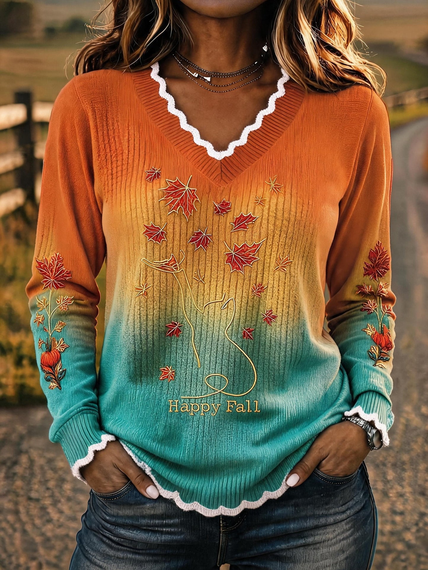 Women'S Casual Printed Top