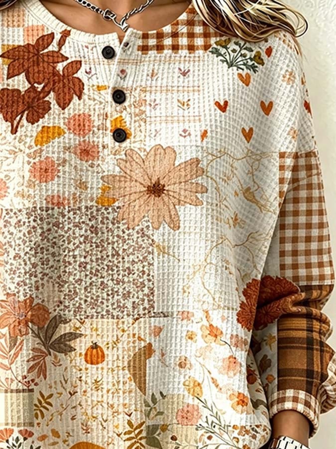 Women'S Casual Autumn Printed Top