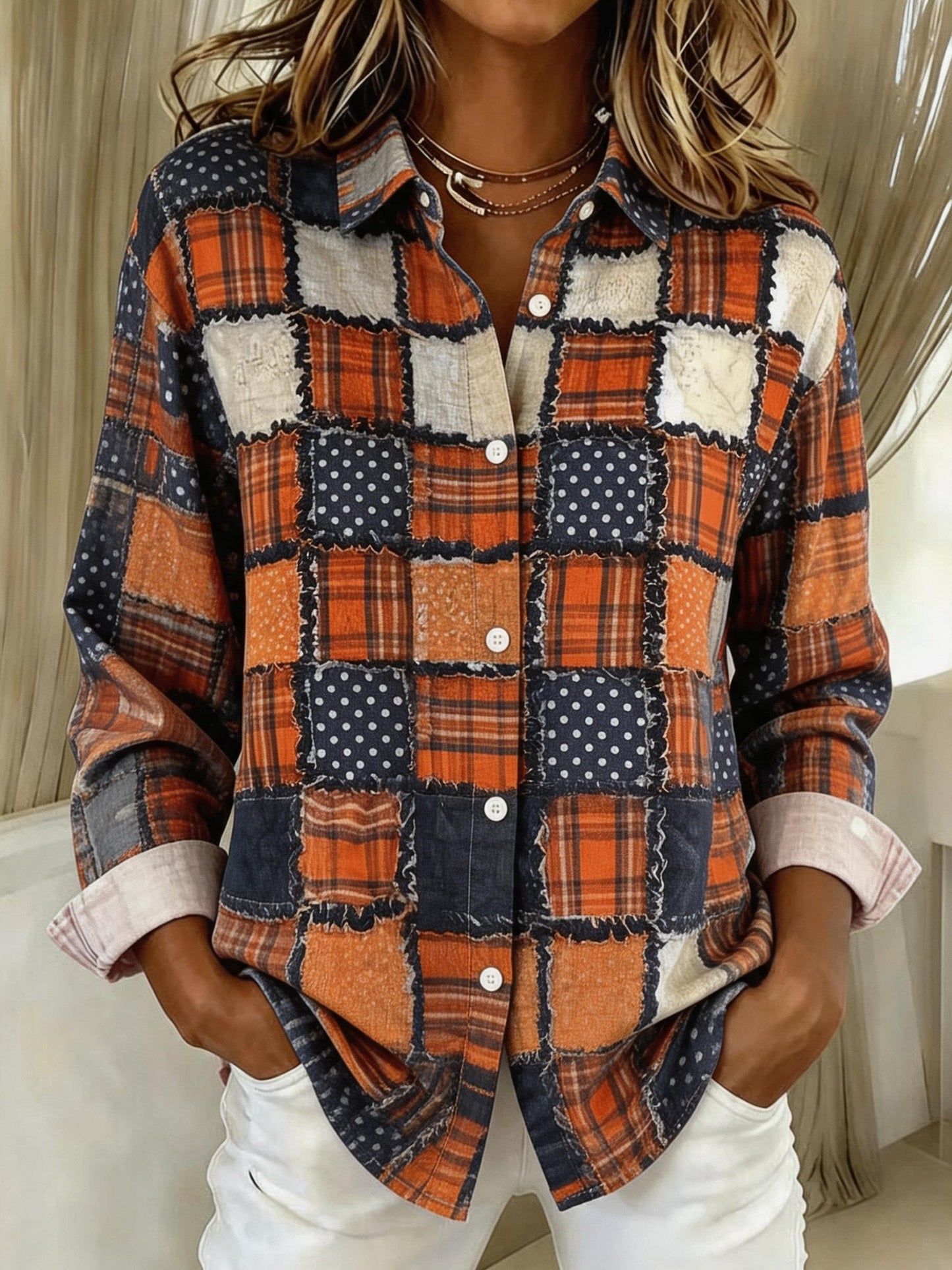 Women'S Casual Loose Printed Shirt