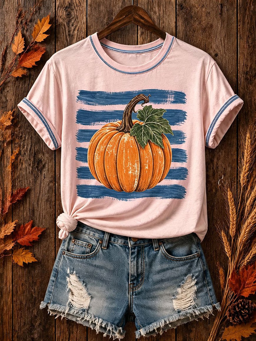Women's Fall Funny Casual Graphic Print T-Shirt
