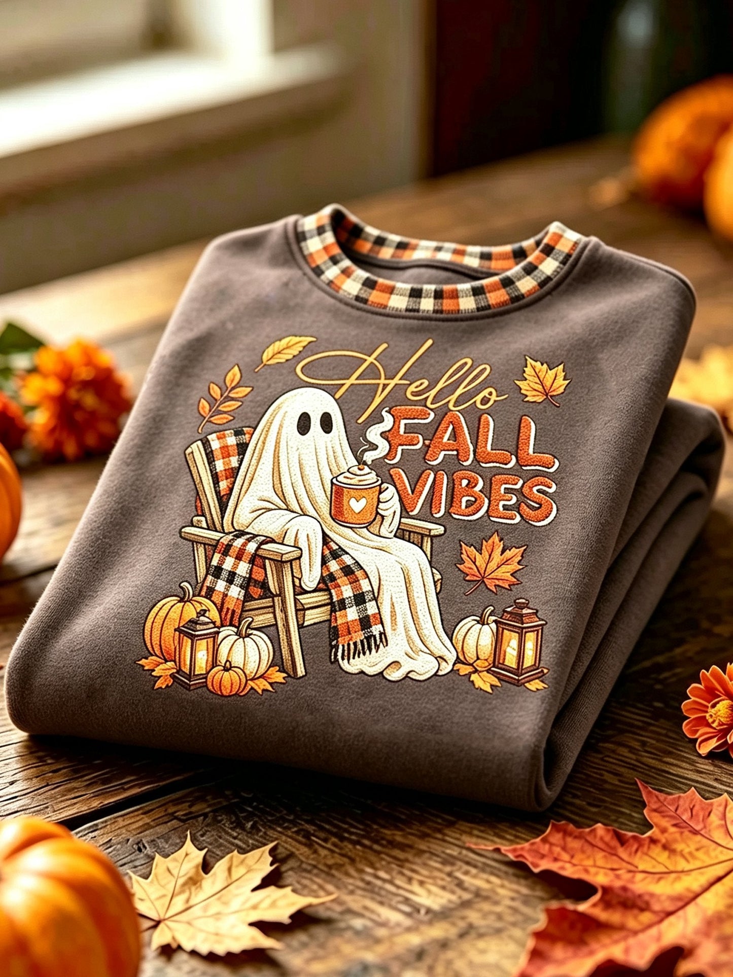 Women's Casual Autumn Crew Neck Sweatshirt