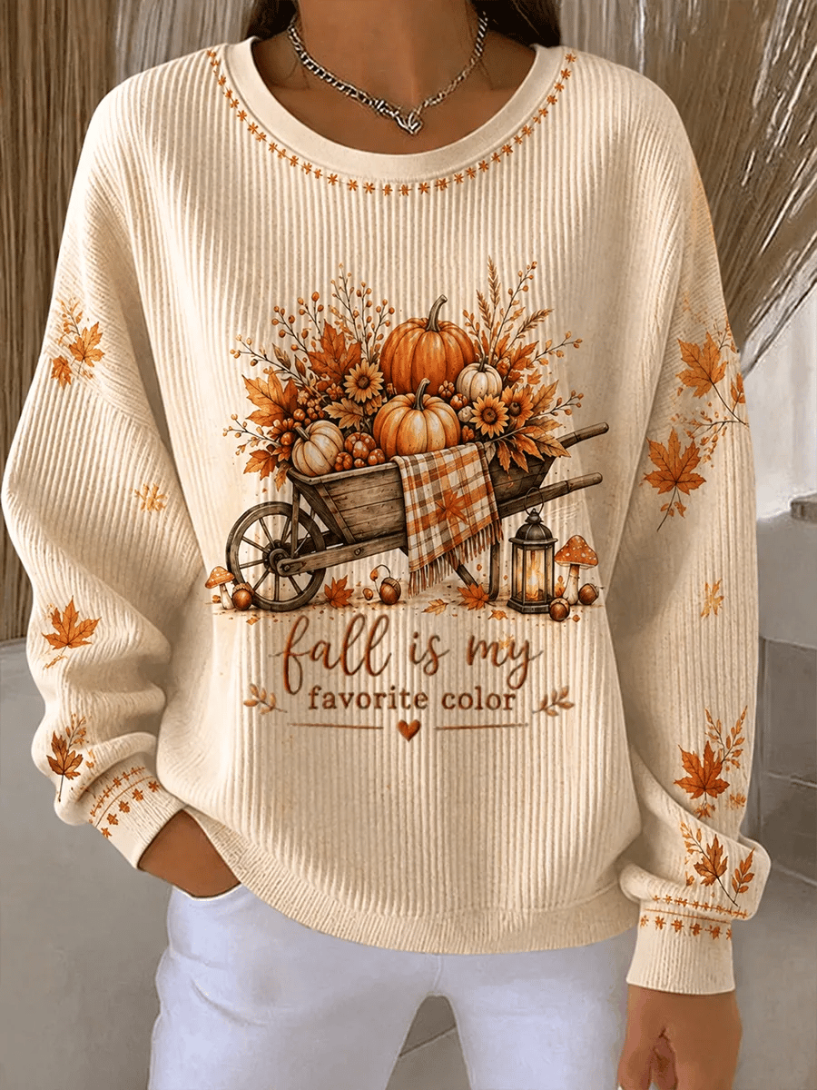 Women's Casual Print Pullover Sweatshirt