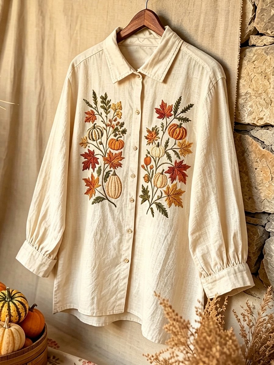 Women's Autumn Holiday Long-Sleeved Shirt