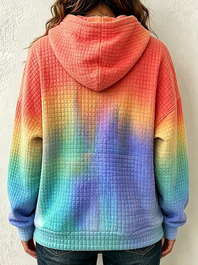 Women's Gradient Autumn Print Hooded Sweatshirt