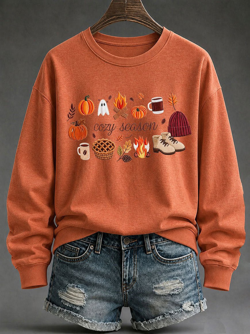 Women Fall Casual Print Sweatshirt