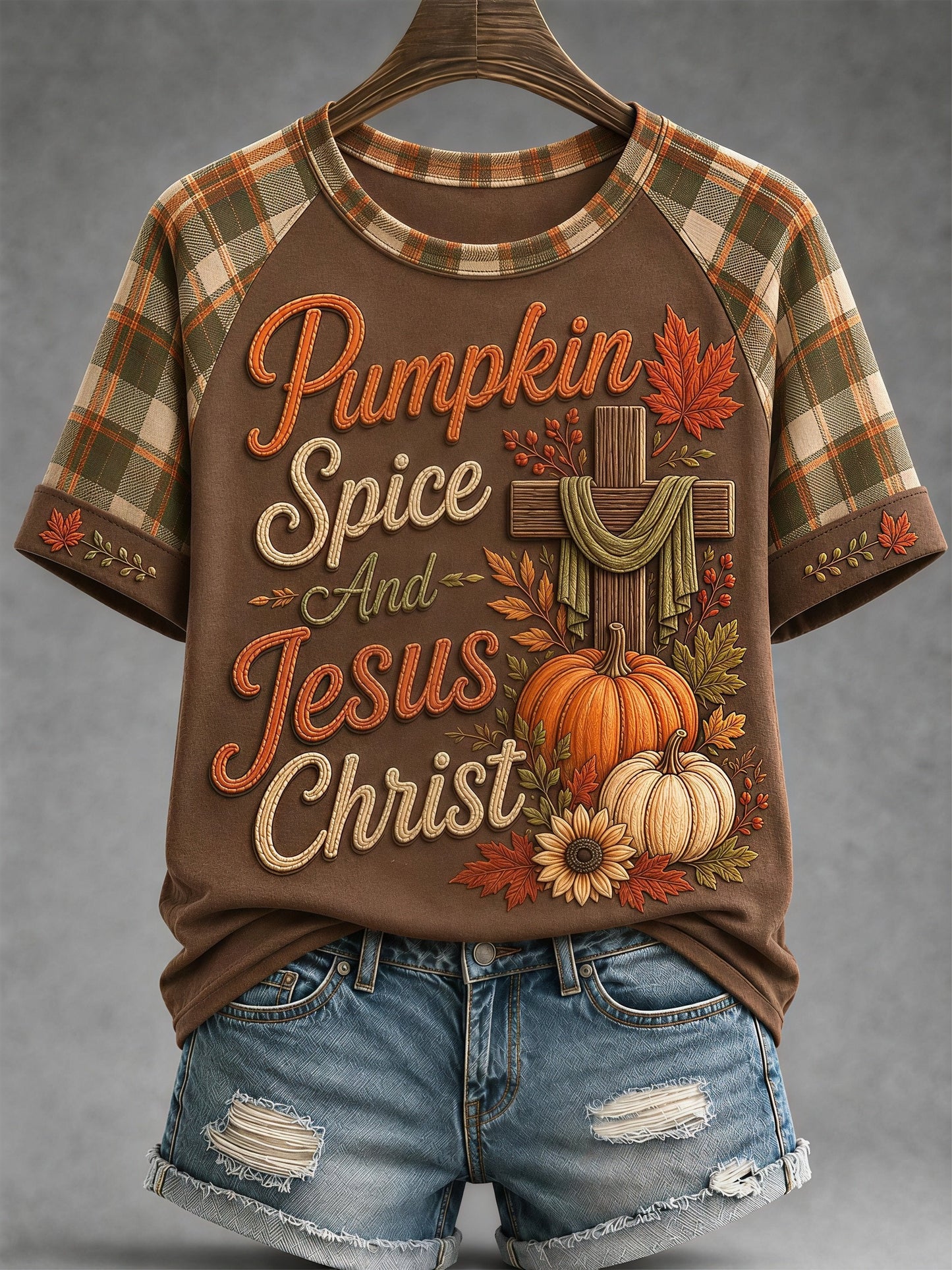 Women's Fall Funny Casual Graphic Print T-Shirt