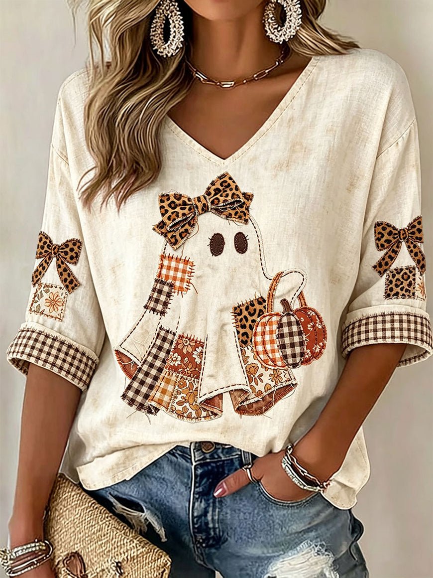 Women's Fall Funny Casual Graphic Print T-Shirt