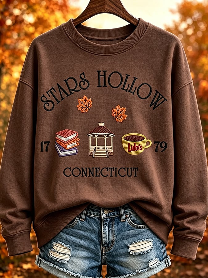 Women's Fall In My Gilmore Girls Rerun Era Print Hoodie