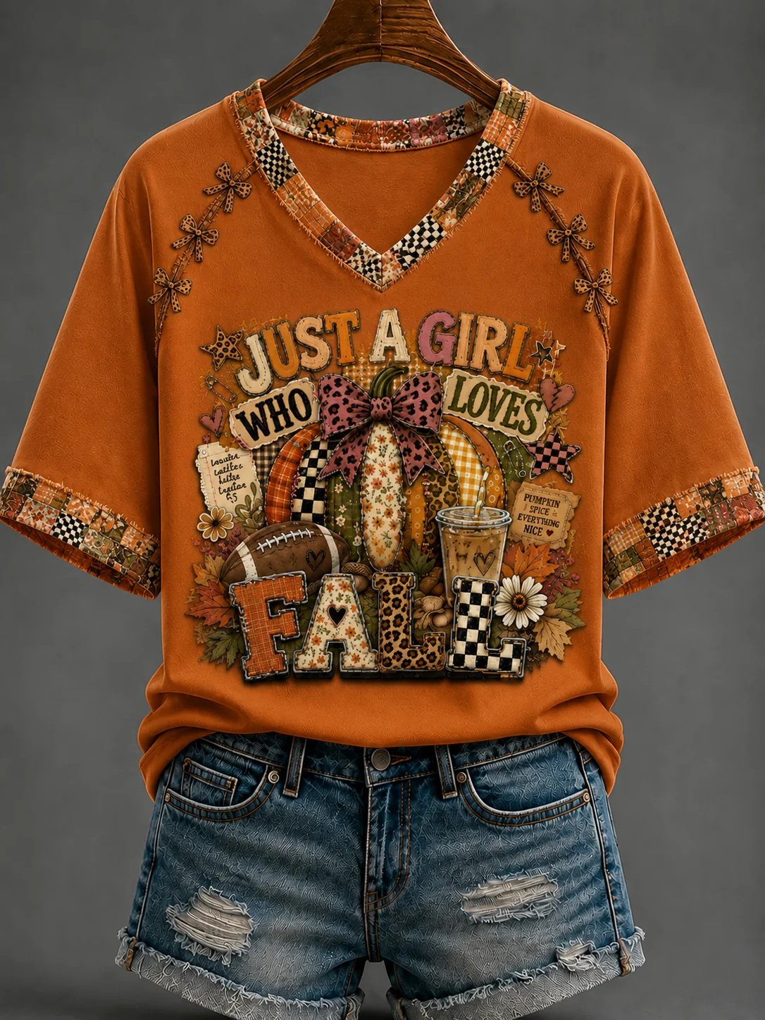 Women's Fall Funny Casual Graphic Print T-Shirt