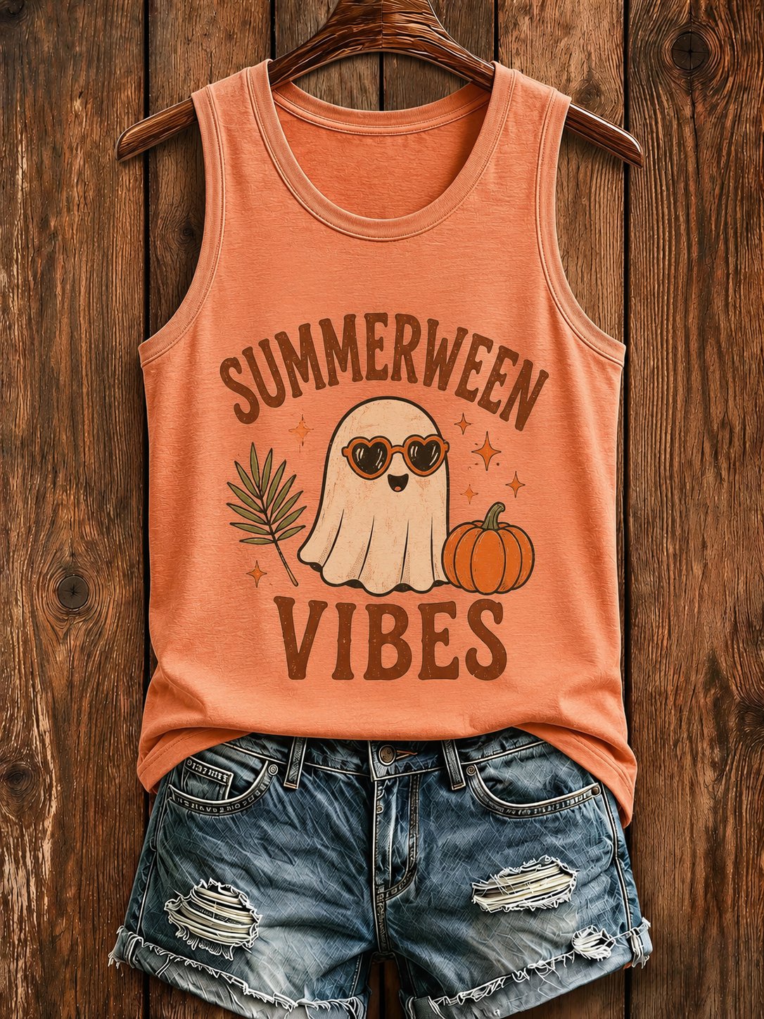 Women's Fall Funny Graphic Print Tank Top