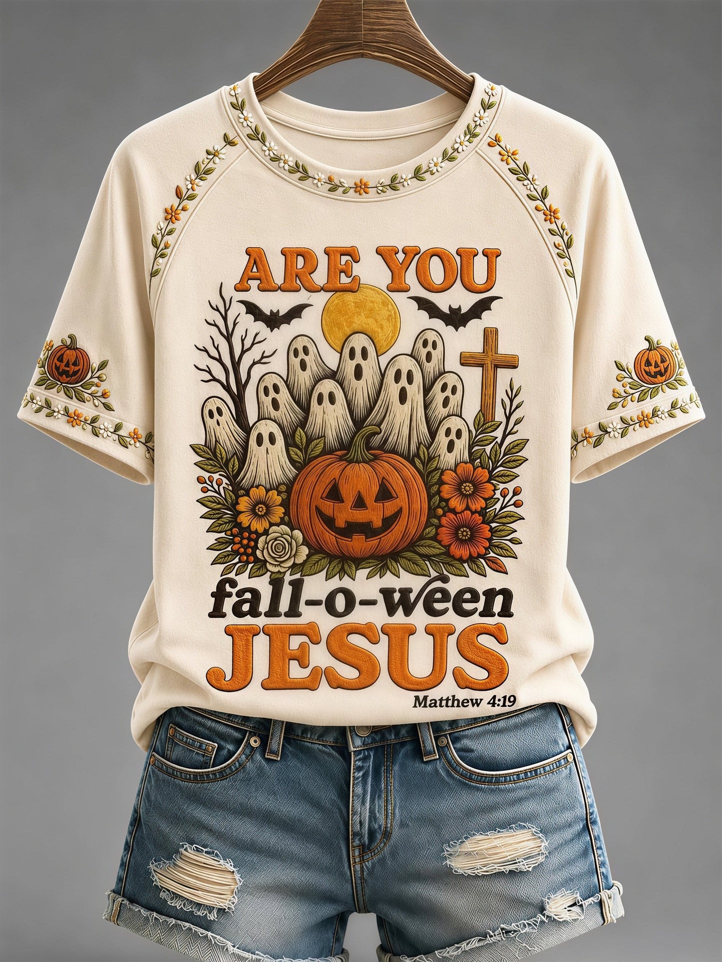 Women's Fall Casual Faith Graphic Print T-Shirt