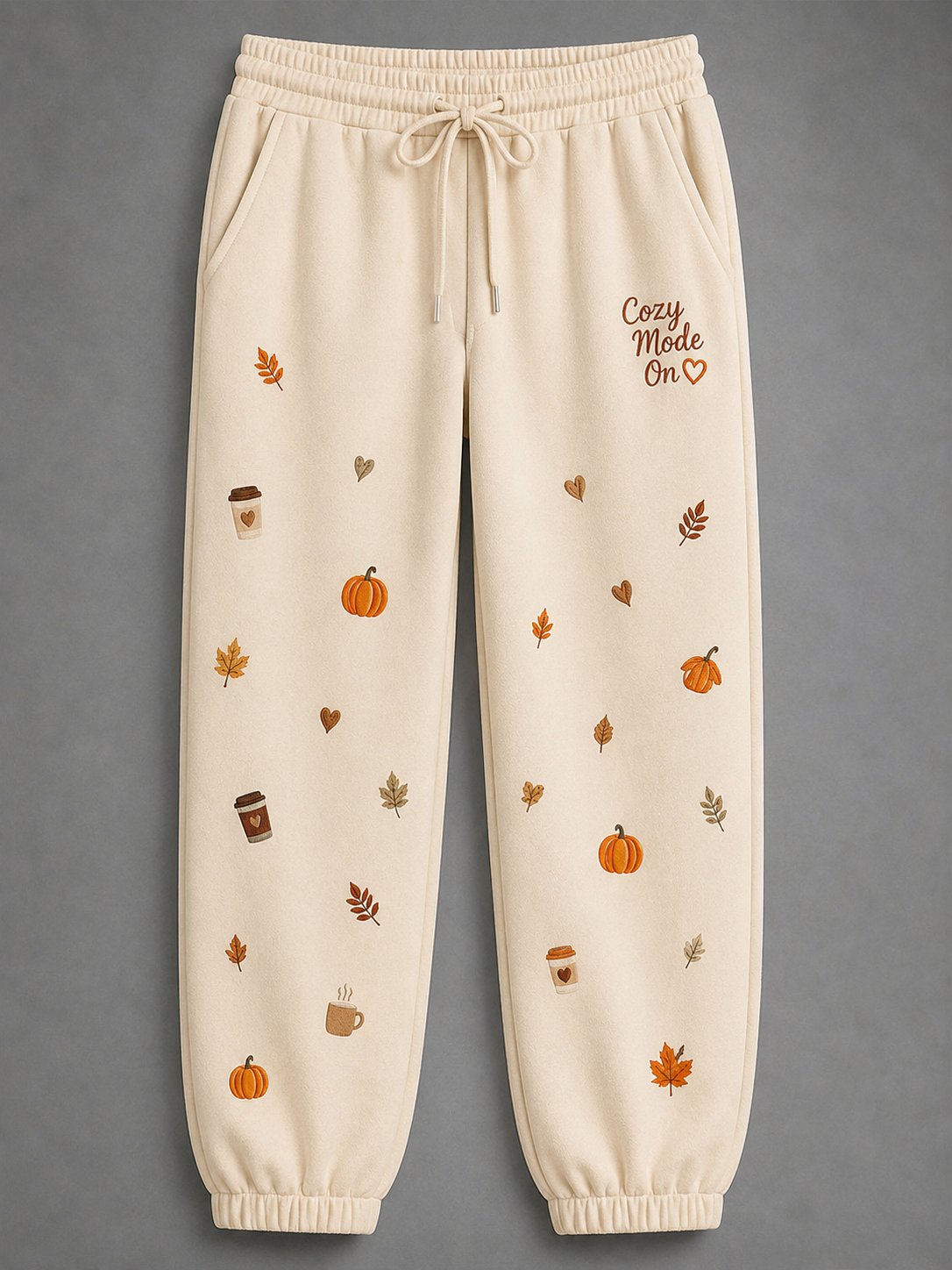 Women's Fall Playful Print Casual Sweatpants