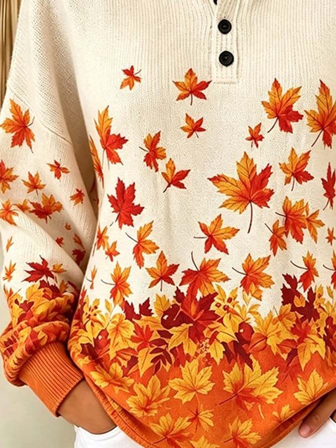 Women's Casual Print Pullover Sweatshirt