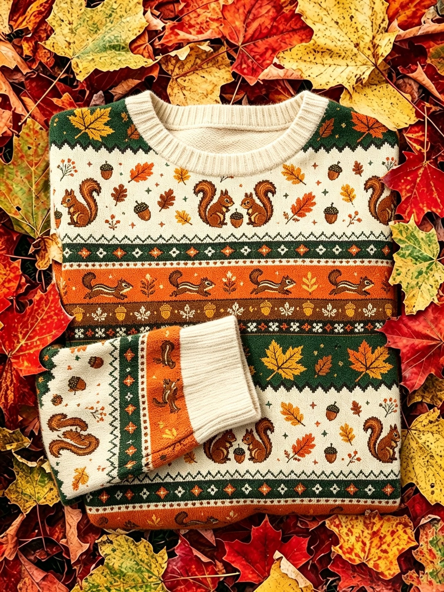 Women's Casual Autumn Round Neck Knit Sweatshirt