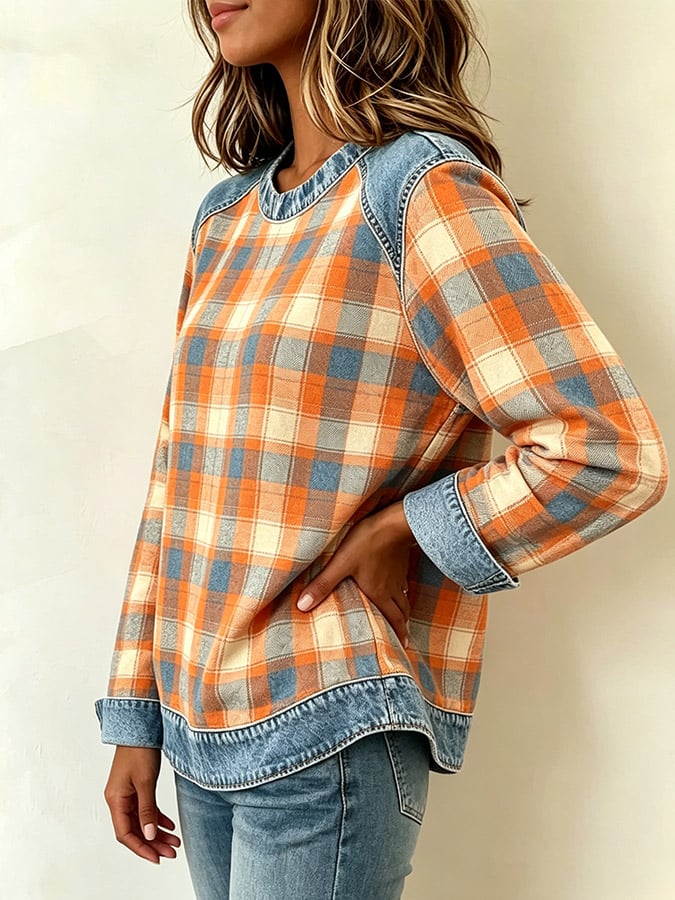 Women's Casual Print Pullover Sweatshirt