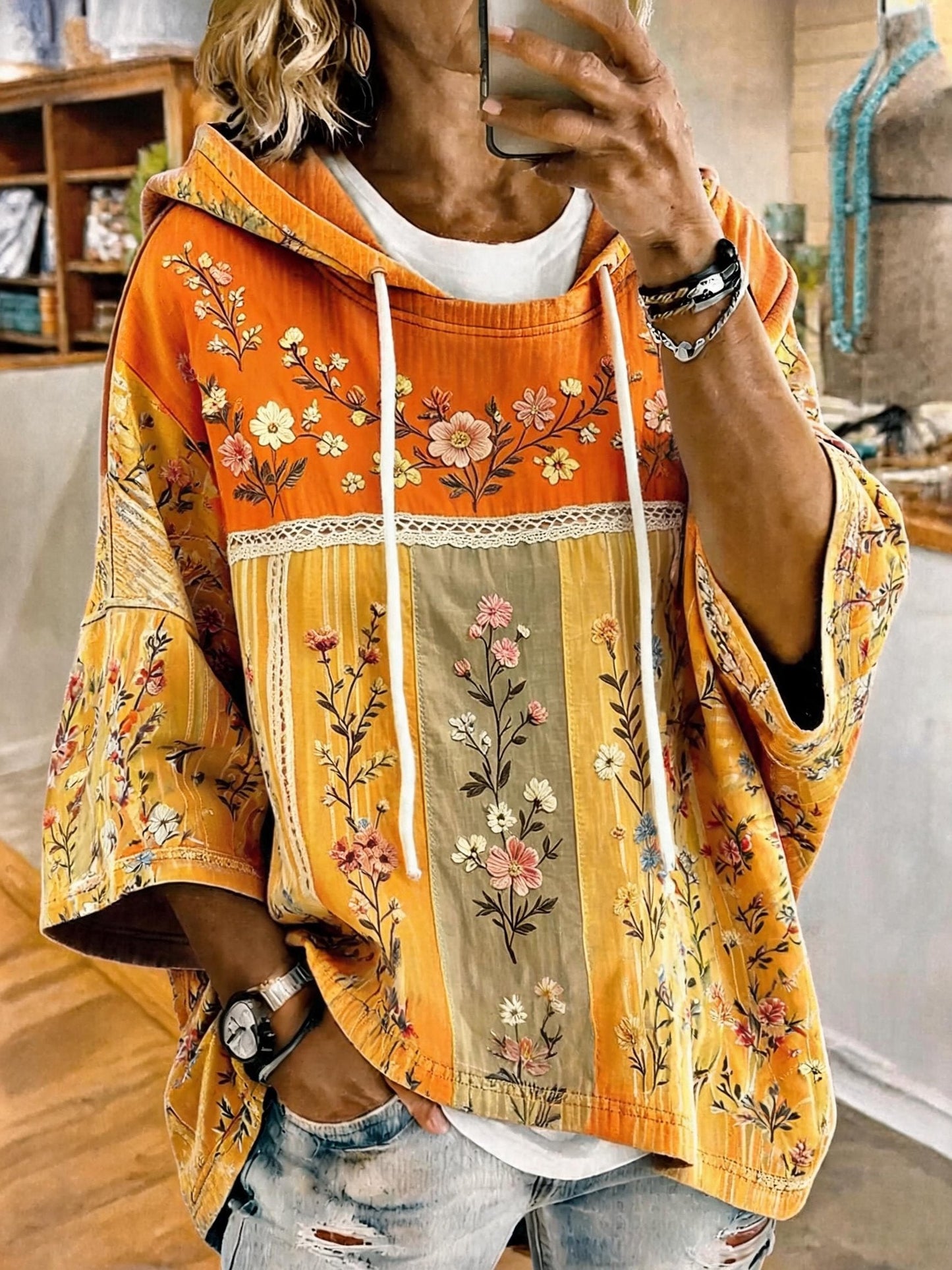 Women's Casual Print Hoodie