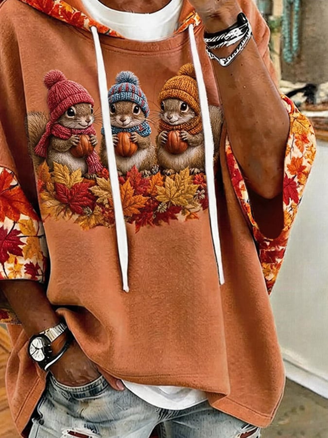 Women's Casual Print Hoodie