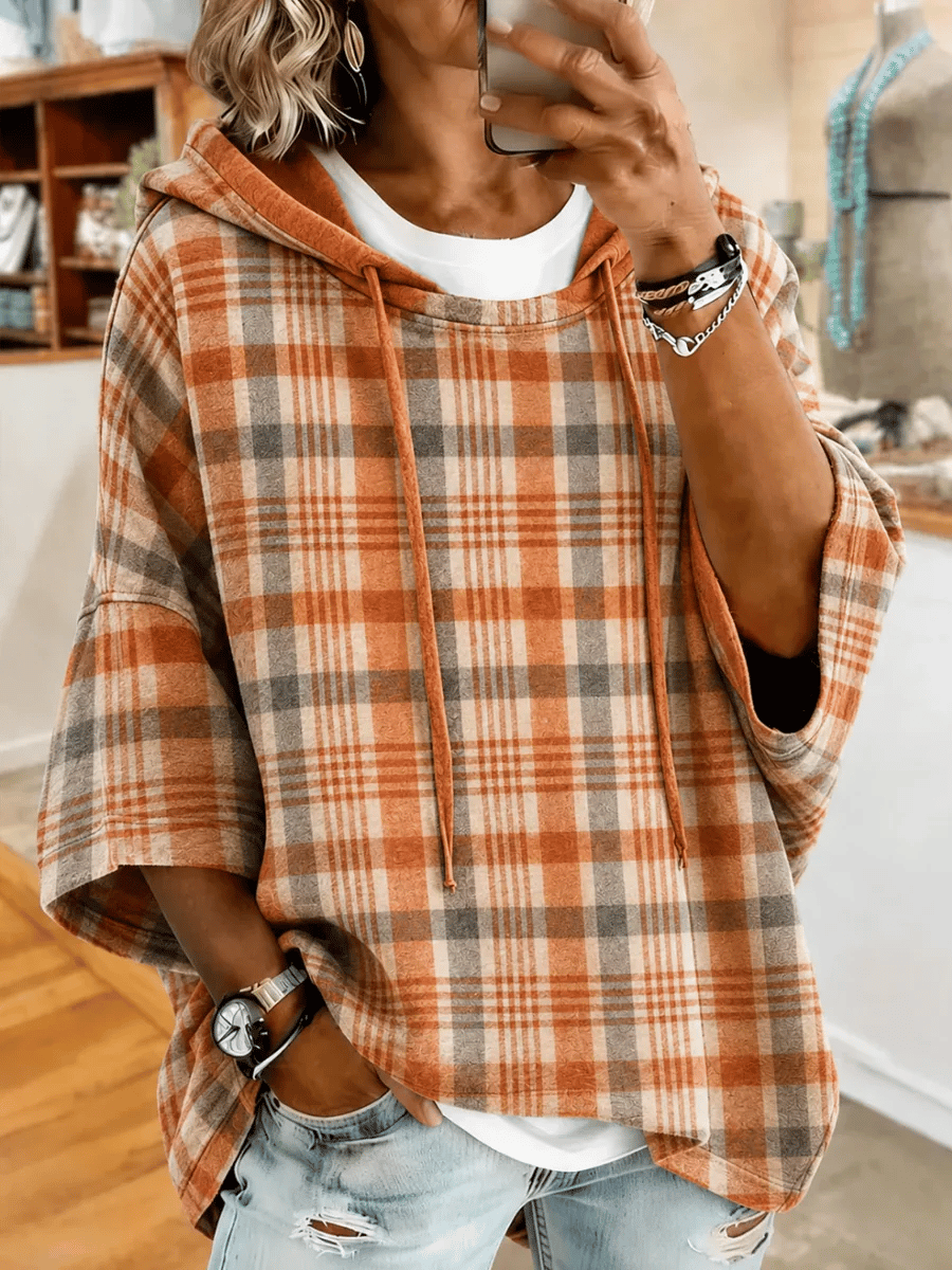 Women's Fall Is My Favorite Color Plaids Printed Hoodie