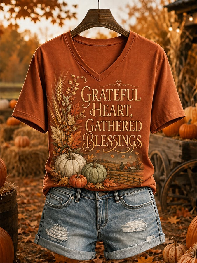 Women'S Casual Autumn Printed T-Shirt