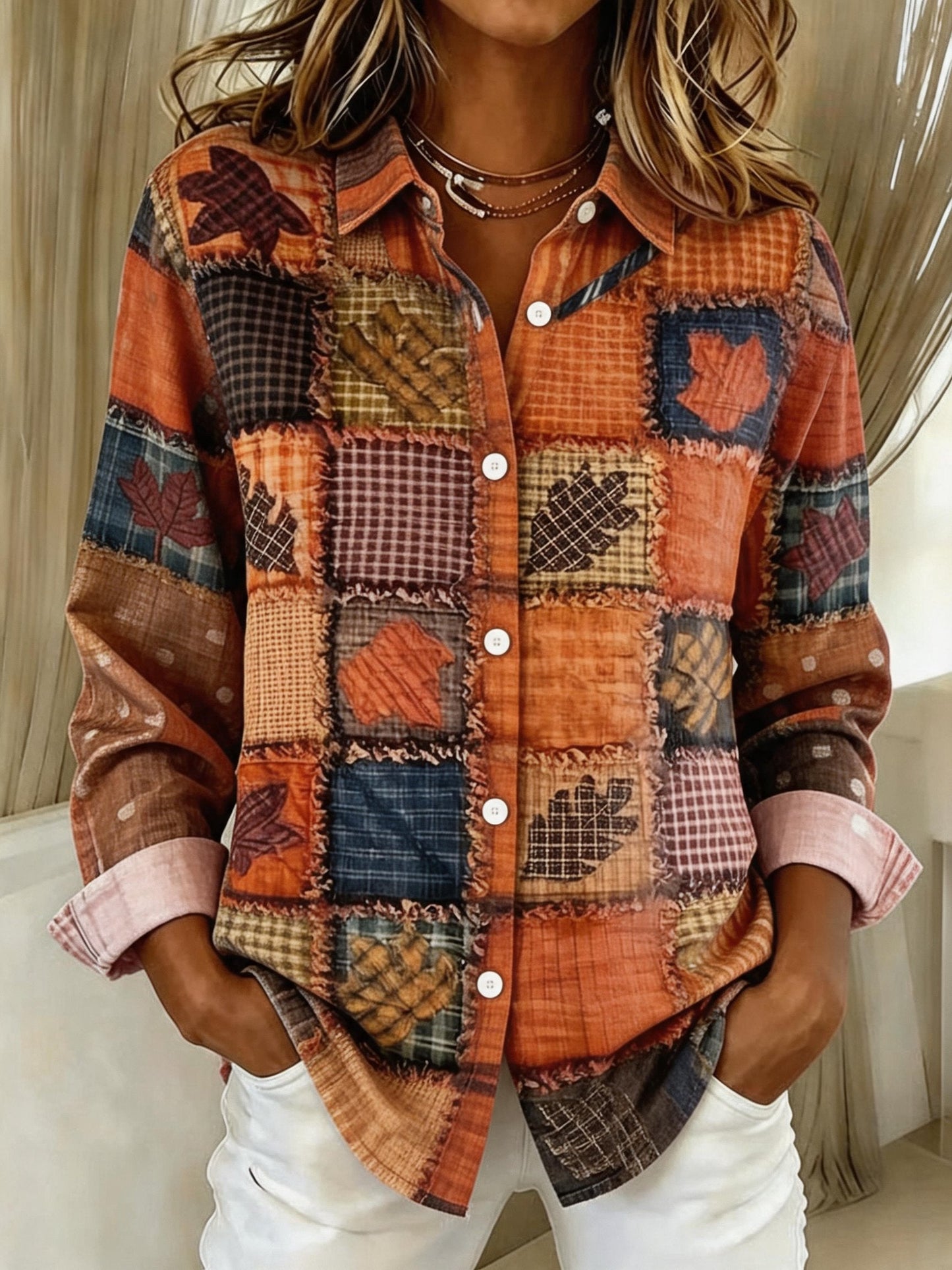 Women'S Casual Loose Printed Shirt