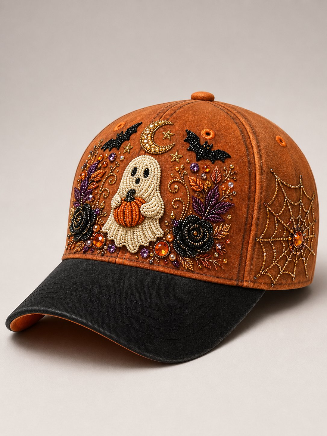 Autumn Halloween Print Cap