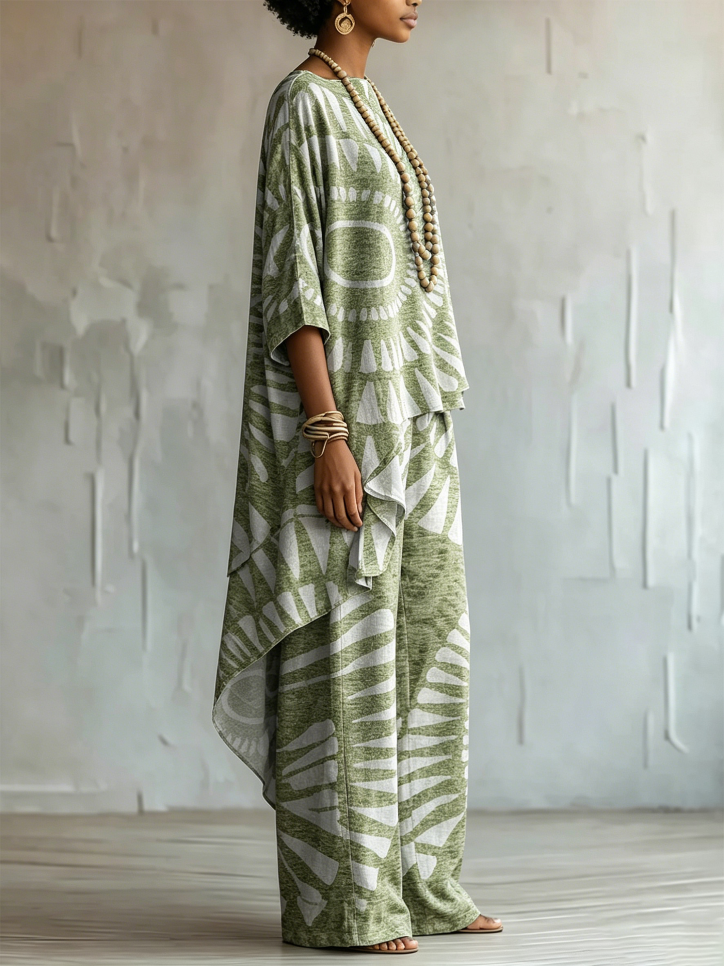 Elegant & Artistic Abstract-line Two-piece Set