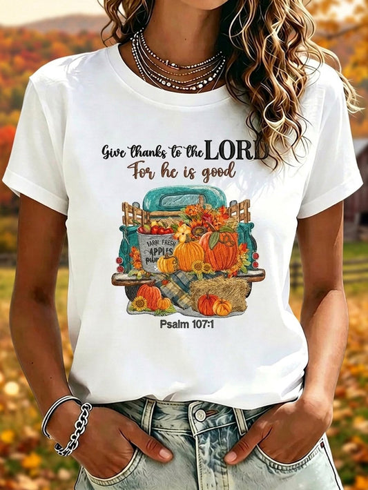 Women's Autumn Holiday Short-Sleeve T-Shirt