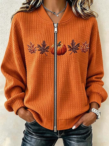 Women'S Casual Autumn Printed Jacket