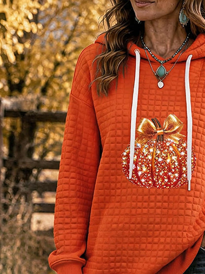 Women's Casual Autumn Printed Hooded Sweatshirt