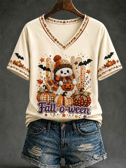 Women's Fall Funny Casual Graphic Print T-Shirt