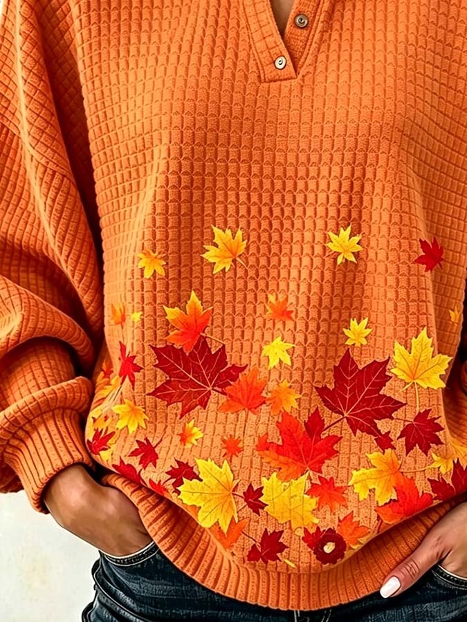 Women'S Casual Pumpkin Print Autumn Top
