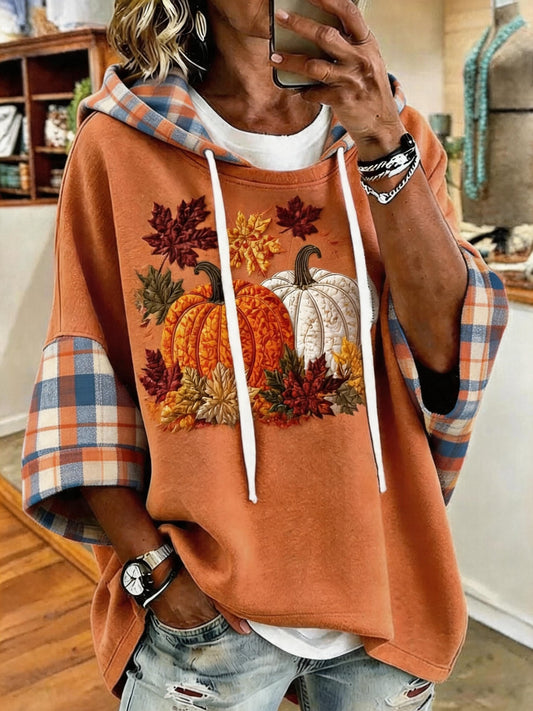Women'S Casual Pumpkin Print Autumn Top