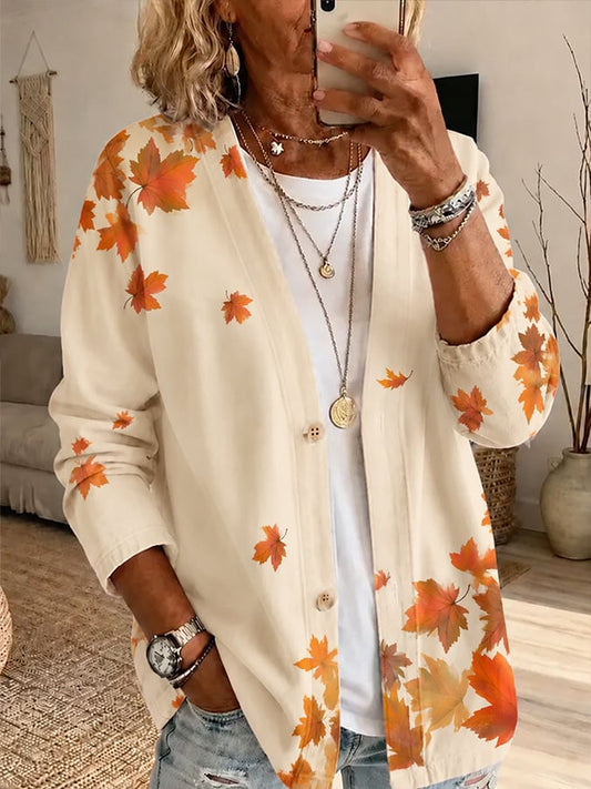 Women's Autumn Printed Cardigan