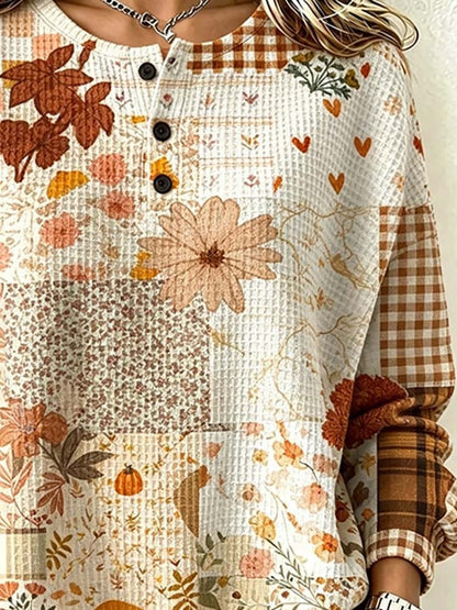 Women'S Casual Autumn Printed Top