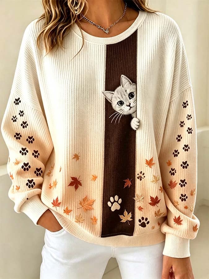 Women'S Casual Printed Sweatshirt