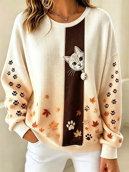 Women'S Casual Printed Sweatshirt