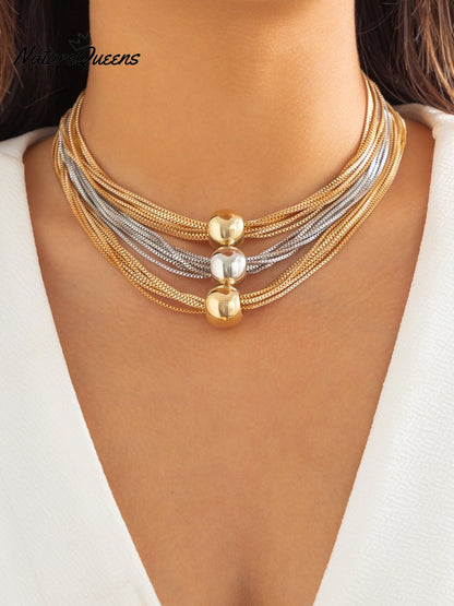 Punk Multi-layered Necklace Bracelet