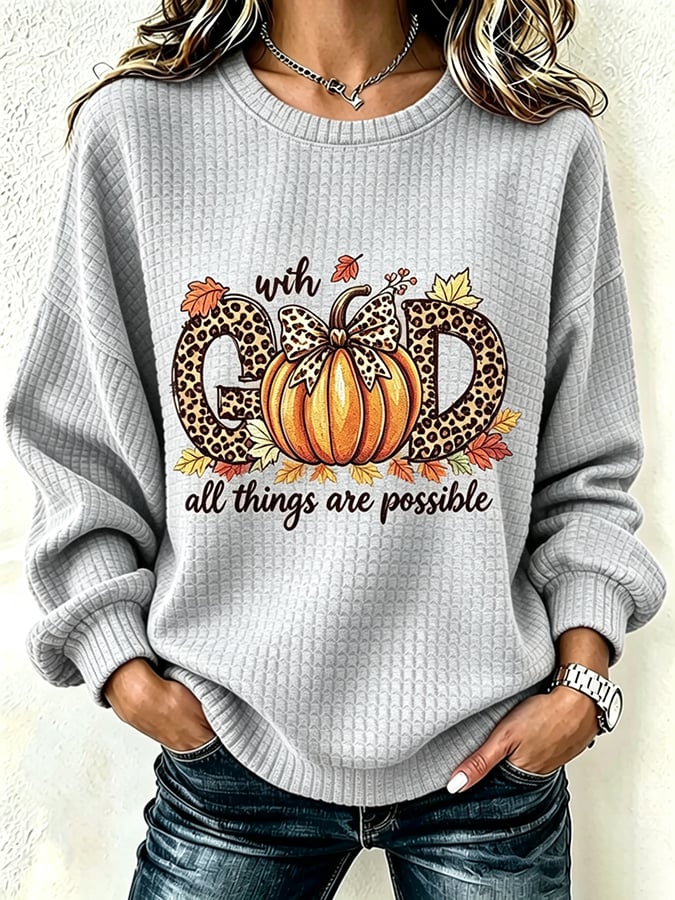 Women's God Is So Good Print Hooded Sweatshirt