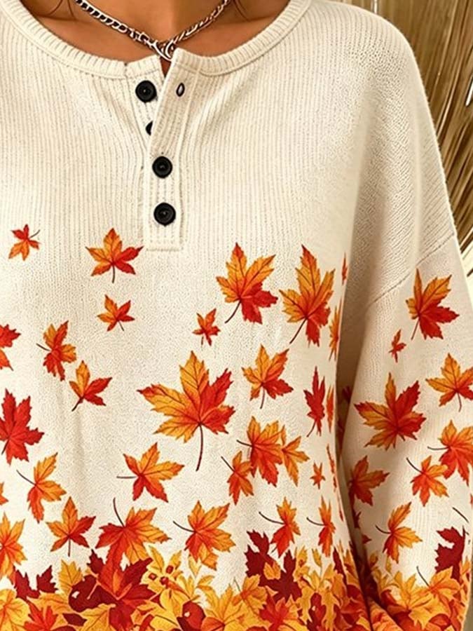 Women's Casual  Print Pullover Sweatshirt