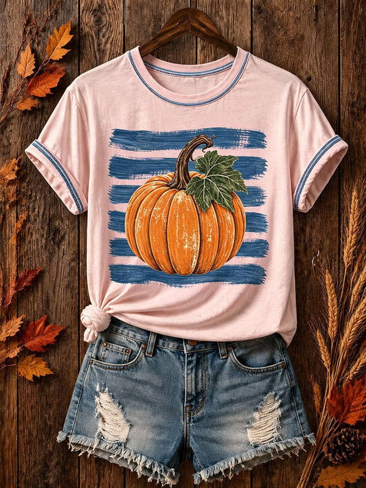 Women's Fall Funny Casual Graphic Print T-Shirt