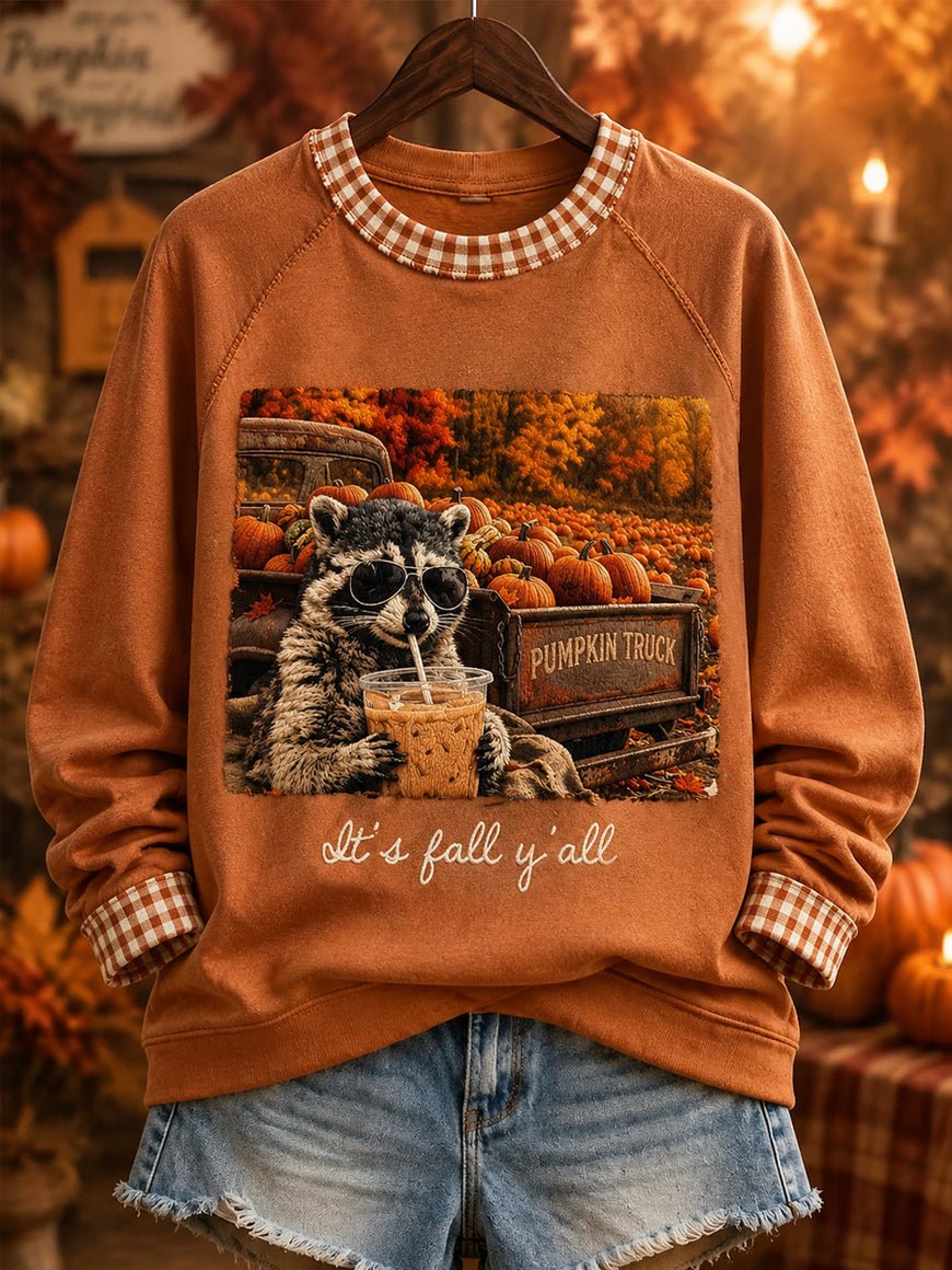 Women Fall Casual Print Sweatshirt