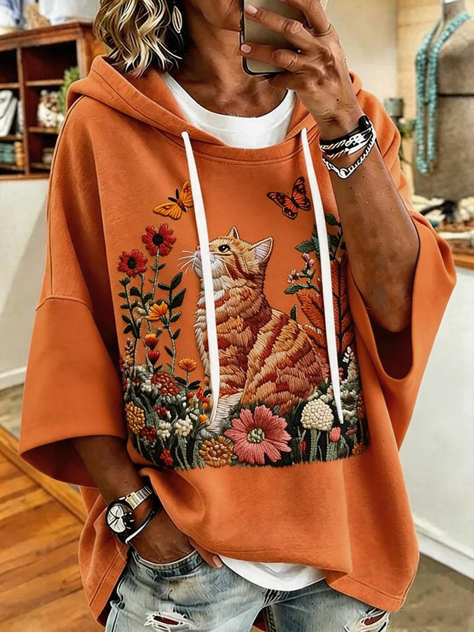 Women's Casual Print Hoodie