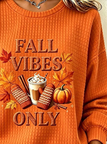 Women'S Casual Pumpkin Print Autumn Top