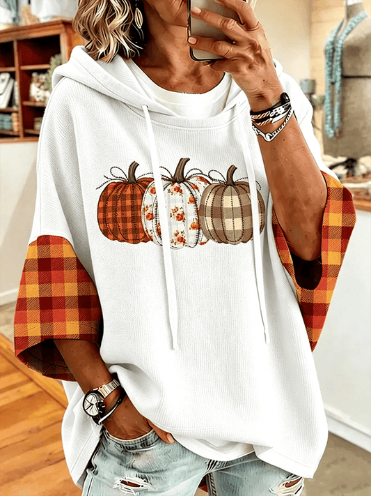 Women'S Casual Pumpkin Print Autumn Top