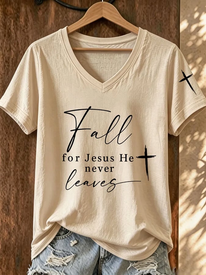 Women's Just A Girl Who Loves Fall Print Casual T-shirt