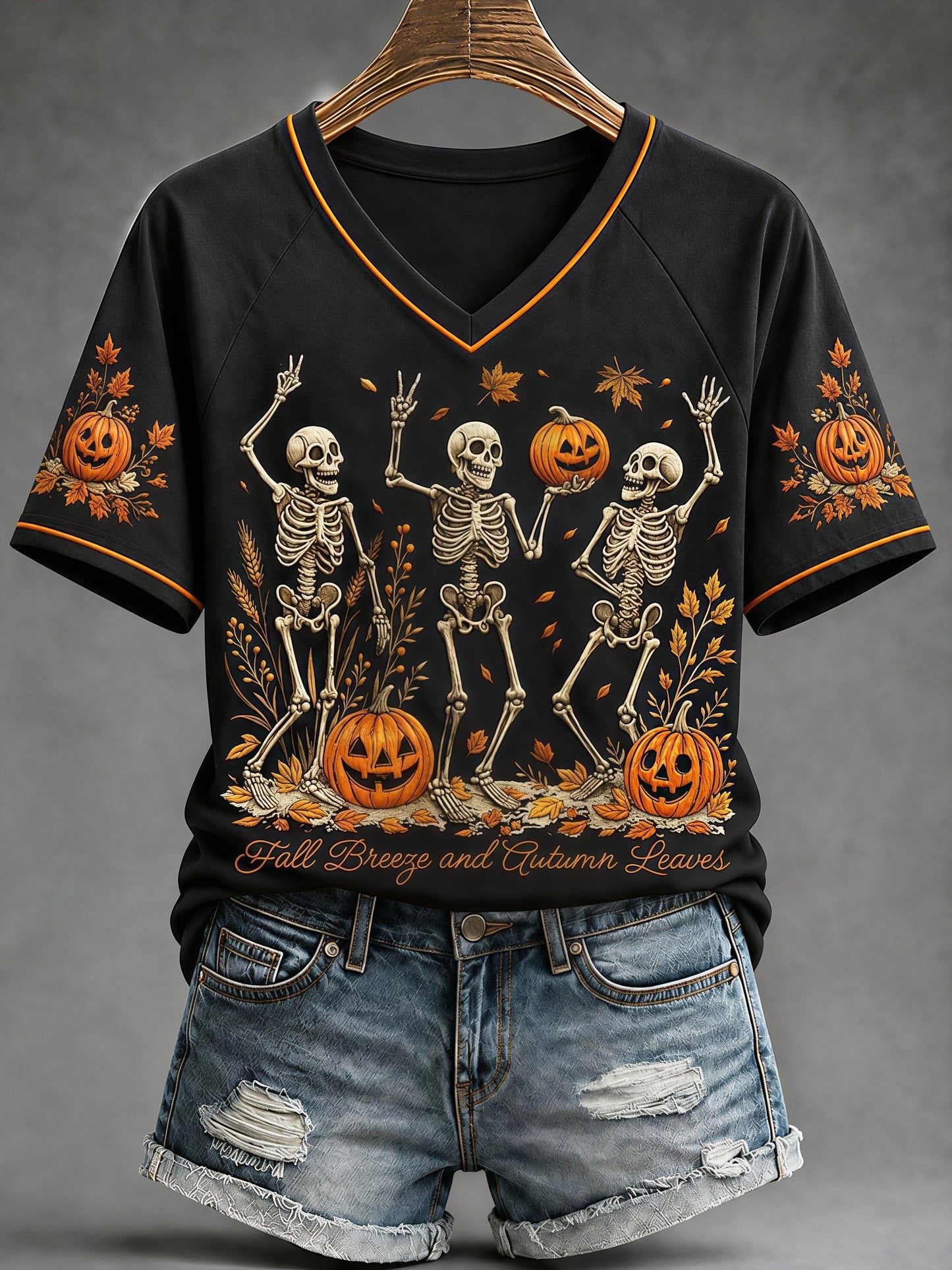 Women's Fall Funny Casual Graphic Print T-Shirt
