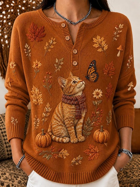 Women'S Casual Autumn-Style Printed Top