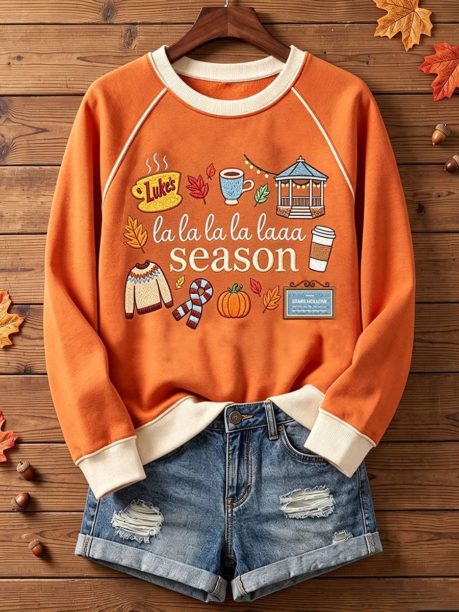 Women's Autumn Fun Casual Printed Sweatshirt