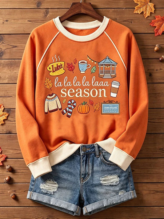 Women's Autumn Fun Casual Printed Sweatshirt