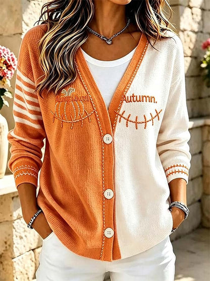 Women'S Casual Autumn Printed Cardigan